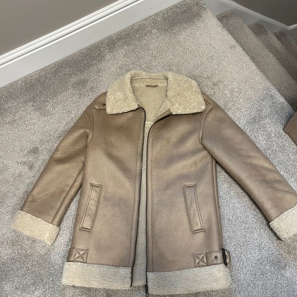 Marks & Spencer Tan Trench Coat with Cream Accents - Picture 1 of 5